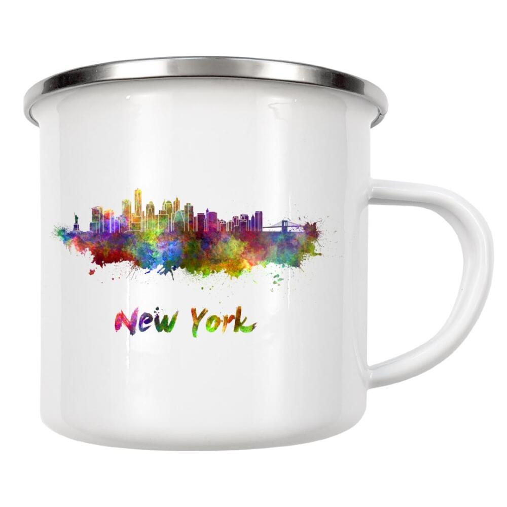 Emaille Tasse "NEW YORK skyline in watercolor-b" artboxONE - Städte,Abstrakt,Architektur
