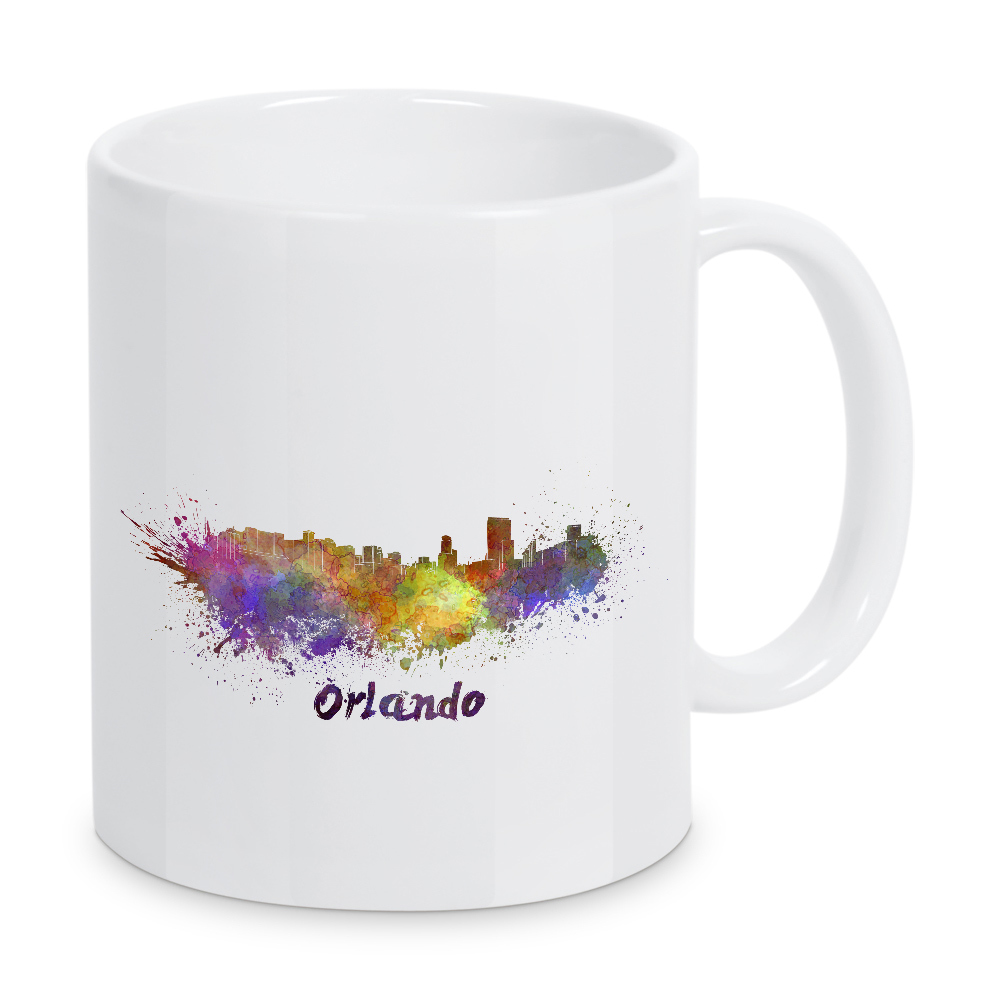 Tasse "Orlando skyline in watercolor" artboxONE - Städte,Abstrakt,Automobile