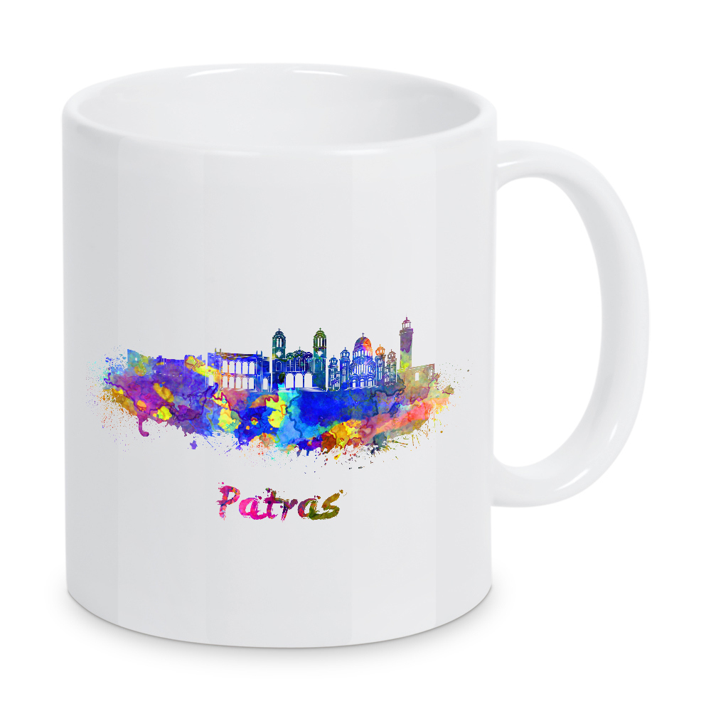 Tasse "PATRAS skyline in watercolor" artboxONE - Städte,Abstrakt,Architektur
