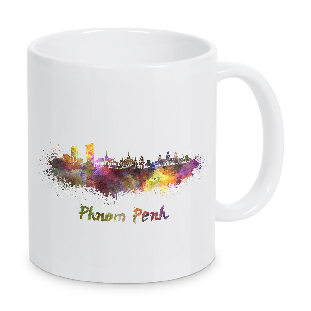Tasse "PHNOM PENH skyline in watercolor" artboxONE - Städte,Abstrakt,Architektur