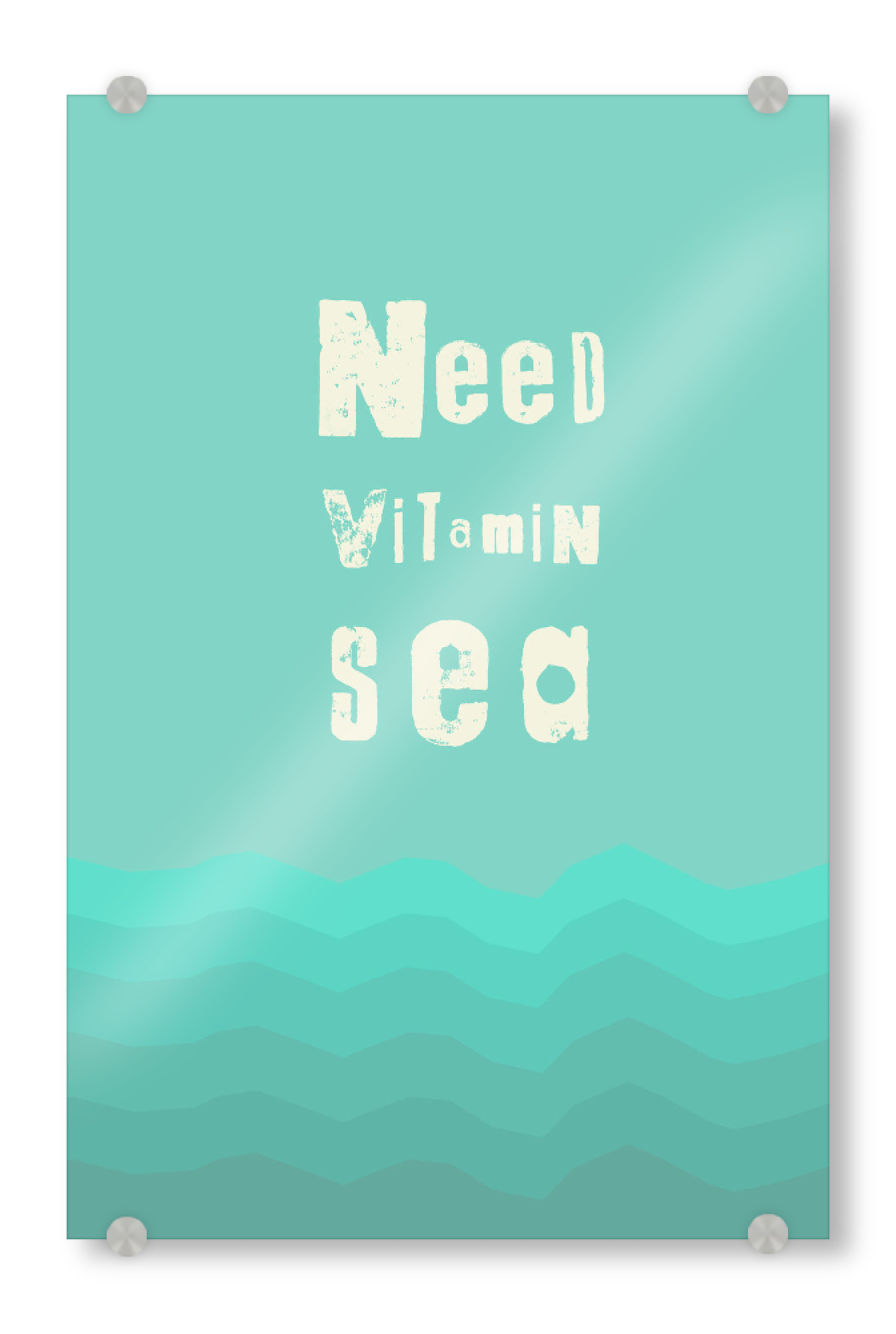 Acrylglasbild "Vitamin Sea 2" artboxONE - Typografie,Reise,Sommer
