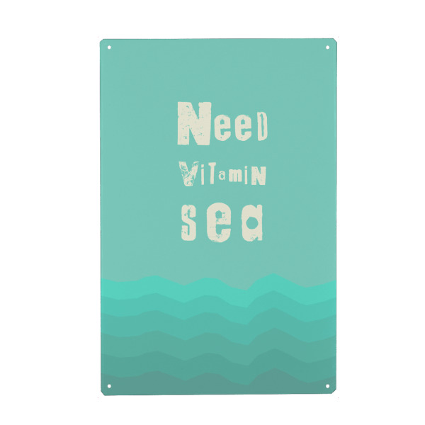 Holzbild "Vitamin Sea 2" artboxONE - Typografie,Reise,Sommer
