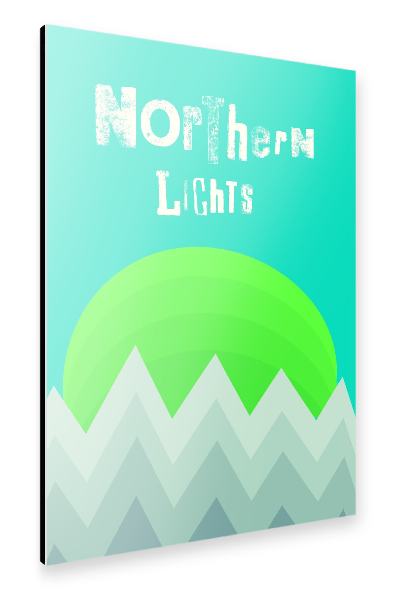 Alu-Dibond "Northern Lights Sunset" 30x20 cm artboxONE
