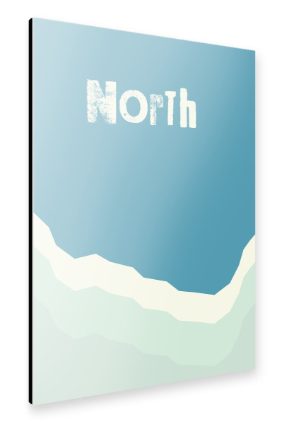 Alu-Dibond "North" 30x20 cm artboxONE