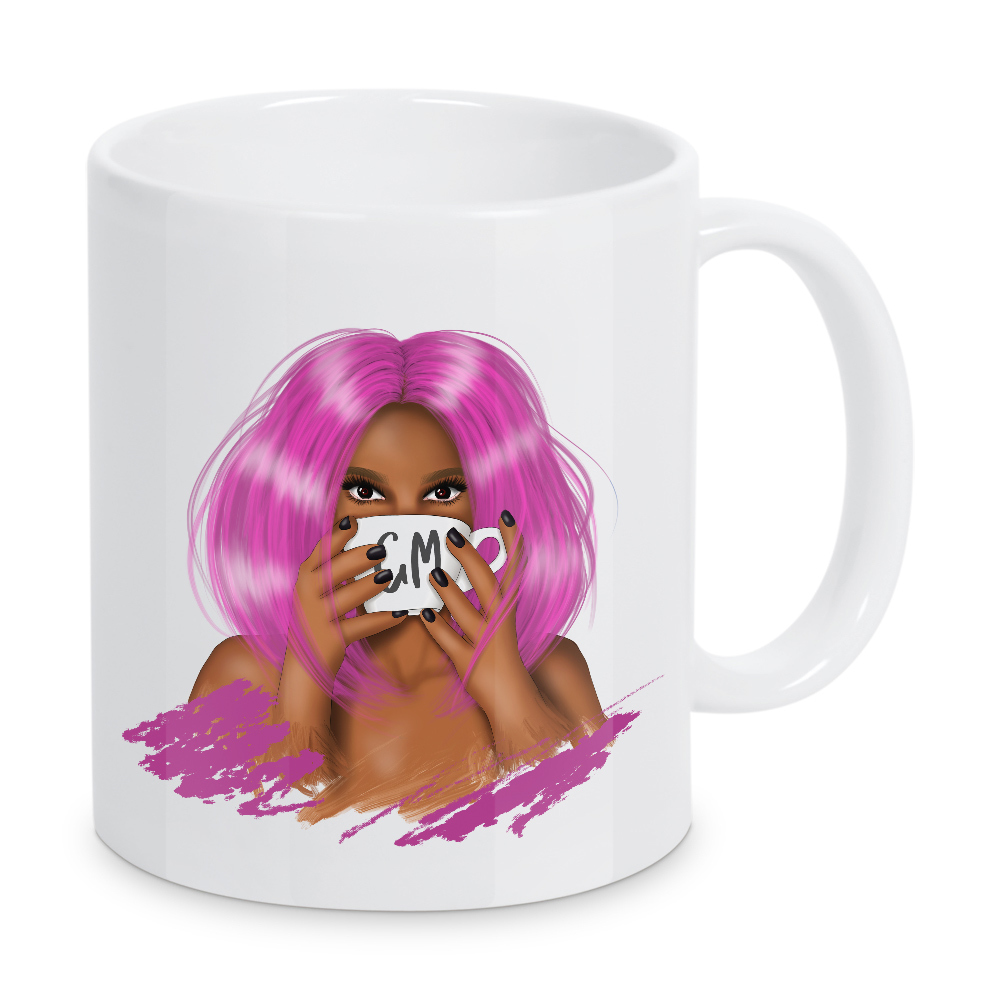 Tasse "Pink Haired Girl | Good Morning" artboxONE - Menschen,Fashion,Für Mama,Lustig