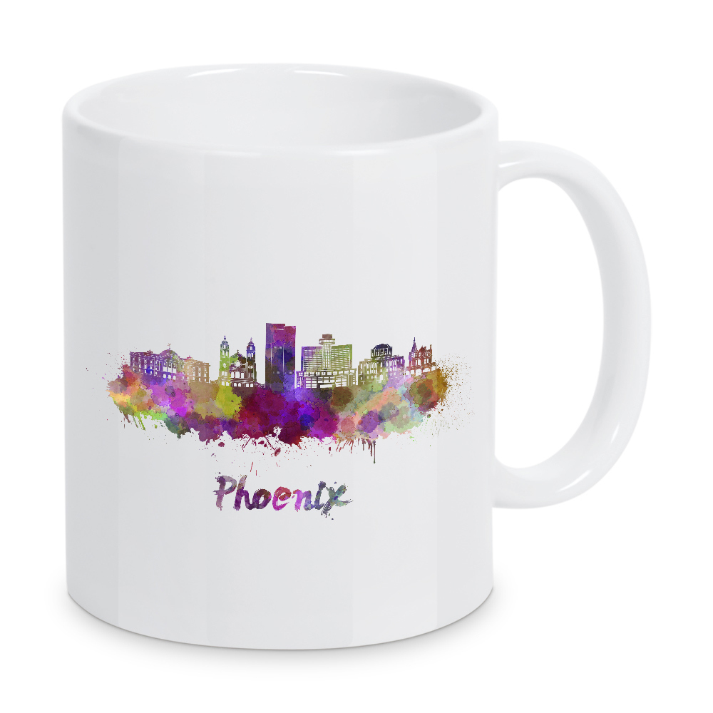 Tasse "PHOENIX v2 Skyline in Aquarell" artboxONE - Städte,Abstrakt,Architektur