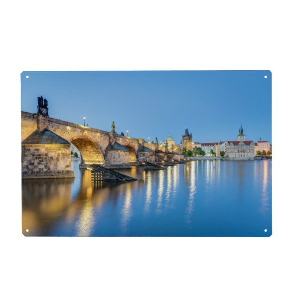 Holzbild "Karlsbrücke in Prag" artboxONE - Städte / Köln,Städte / Prag - Köln,Rhein,Rhine,River,Fluss,Rheinauhafen,Hafen,Kölner hafen,Cologne