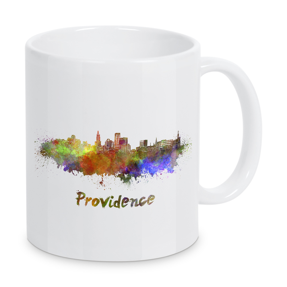Tasse "PROVIDENCE-Skyline in Aquarell" artboxONE - Städte,Abstrakt,Architektur
