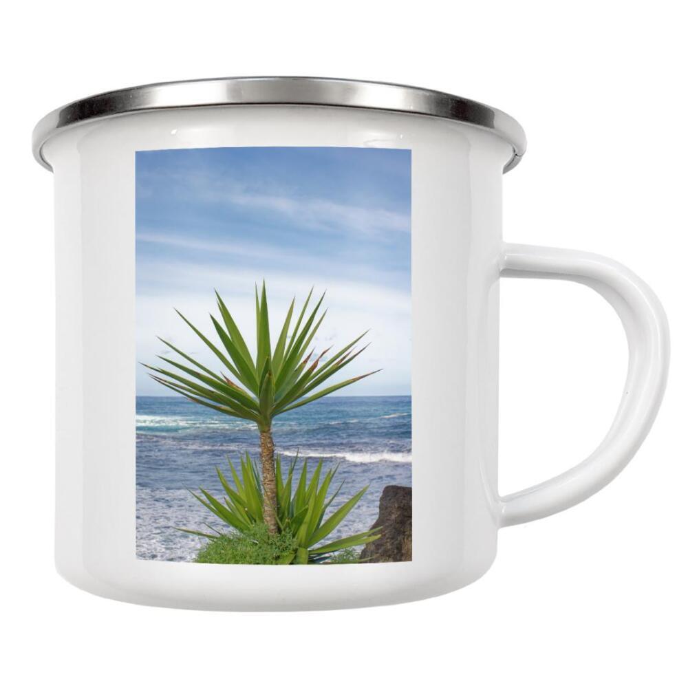 Emaille Tasse "Yucca-Palme" artboxONE - Natur,Reise,Reise / Strand und Meer,Reise / Länder