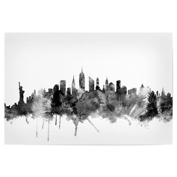 Poster "New York City" artboxONE - Städte,Reise,Schwarzweiß - New york,Nyc,Big apple,Manhattan,Empire state building,Liberty,Usa