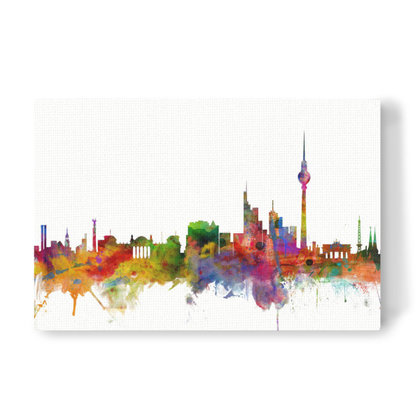 Leinwandbild "Berlin Germany Watercolor" artboxONE - Städte,Reise - Berlin,Germany,Skyline,Wasserfarbe,Deutschland,Stadt,City