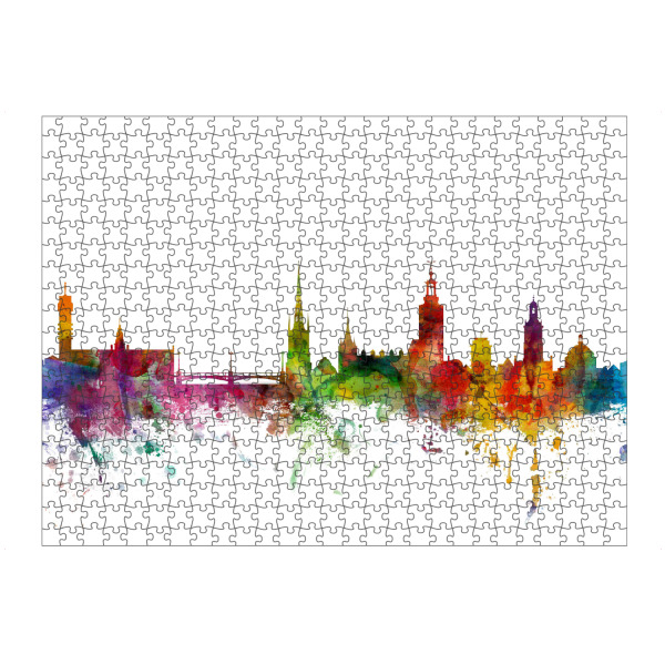 Puzzle Ravensburger "Stockholm Sweden Watercolor" artboxONE - Städte,Reise - Schweden,Stadtbild,Skyline,Stockholm,Skandinavien - Bild Schweden