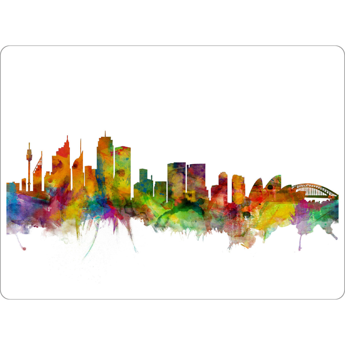 Tischset "Sydney Australia Watercolor" artboxONE - Städte,Reise - Sydney,Skyline,Australien,Cityscape,Sydney oper - Bild sydney