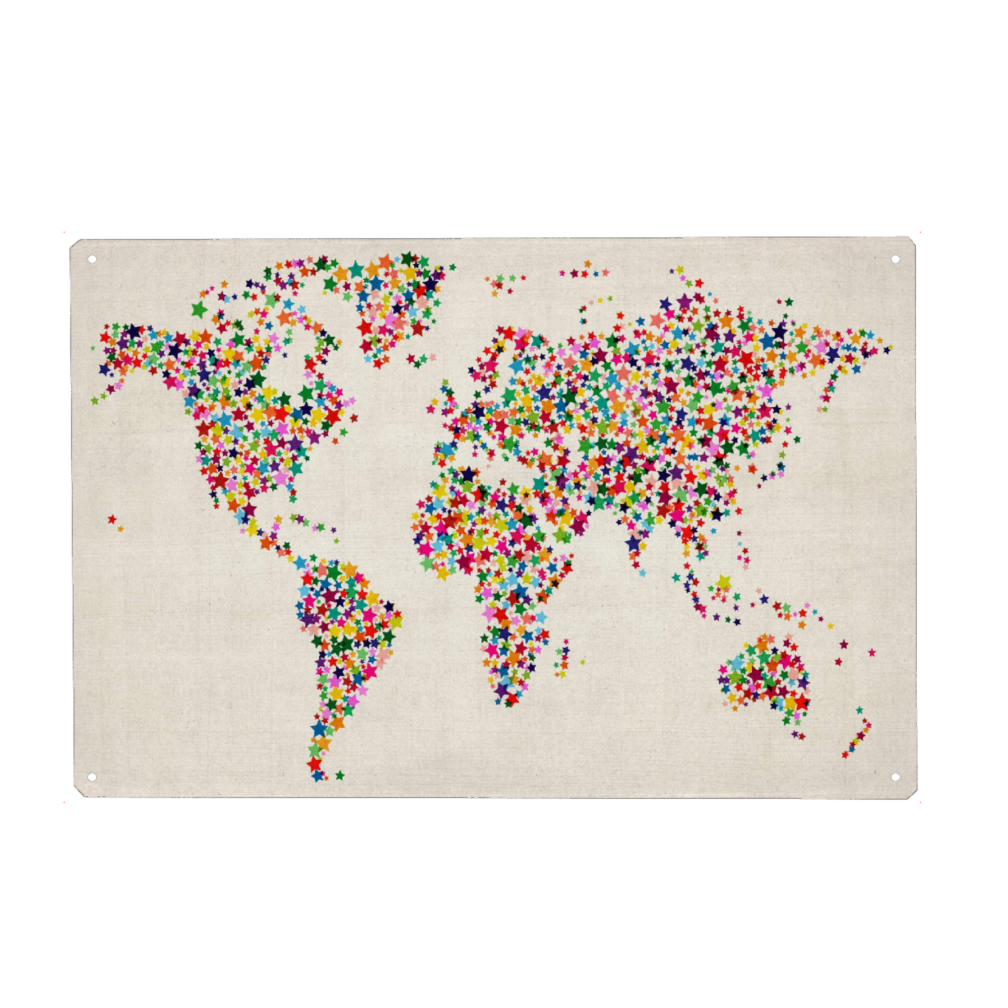 Metall Poster "Stars World Map I" artboxONE - Reise,Reise / Länder
