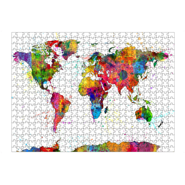 Puzzle Ravensburger "World Map Watercolour" artboxONE - Reise,Reise / Länder - Weltkarte,Wasserfarbe,World map - Bild weltkarte