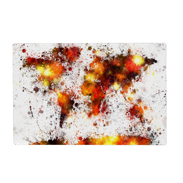 Metall Poster "World Map Paint Abstract" artboxONE - Reise,Reise / Länder