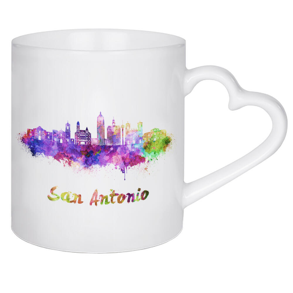 Herztasse "SAN ANTONIO skyline-x" artboxONE - Städte,Abstrakt,Architektur