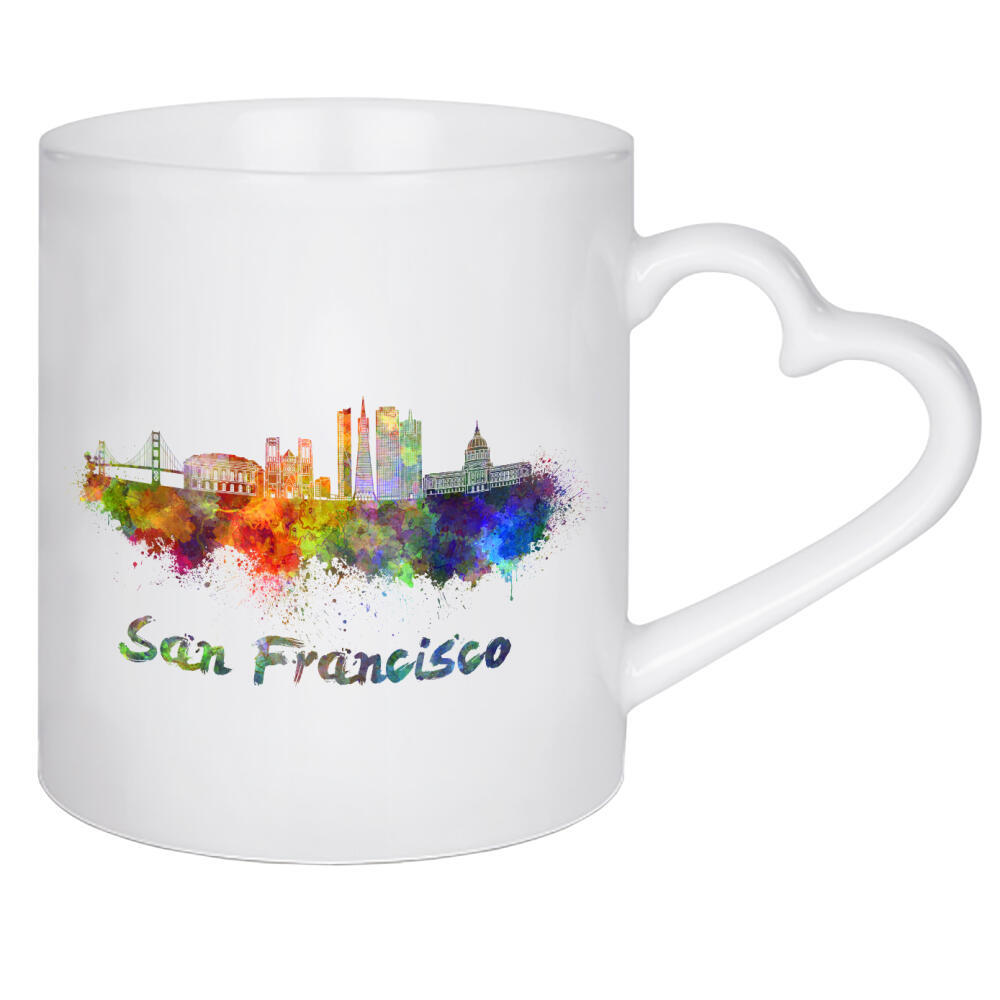 Herztasse "Skyline von SAN FRANCISCO-h" artboxONE - Städte,Abstrakt,Architektur