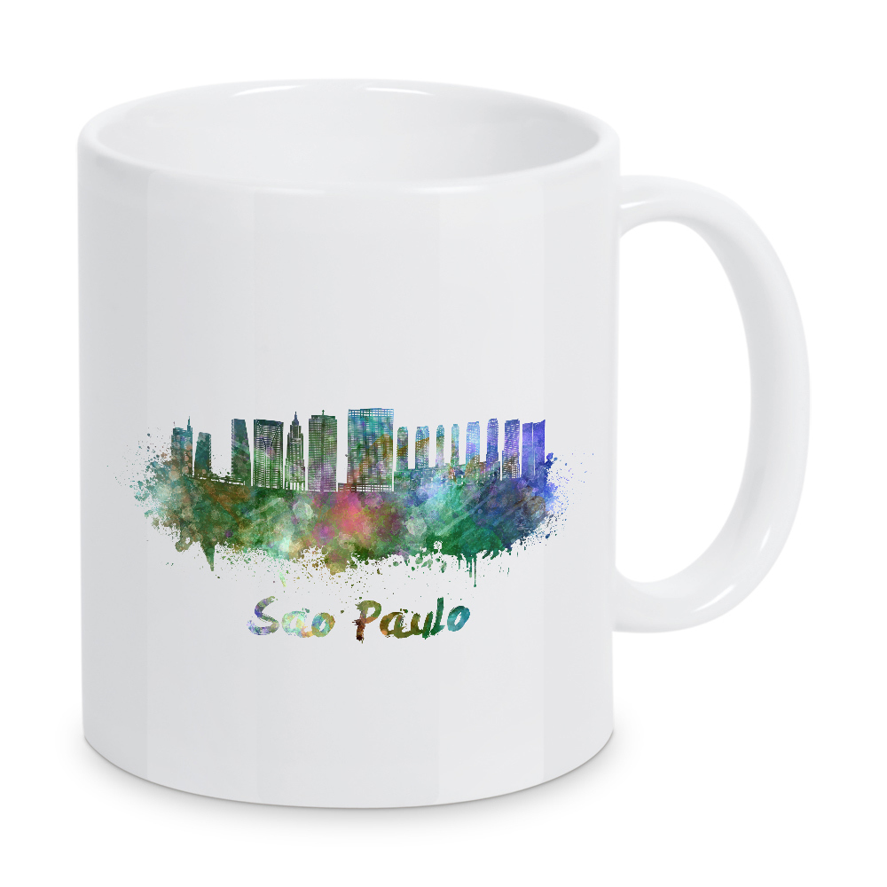 Tasse "SAO PAULO skyline in watercolor-x" artboxONE - Städte,Abstrakt,Architektur