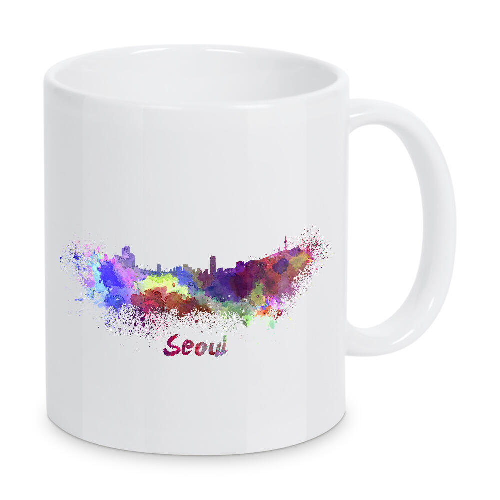 Tasse "SEOUL skyline in watercolor-x" artboxONE - Städte,Abstrakt,Architektur