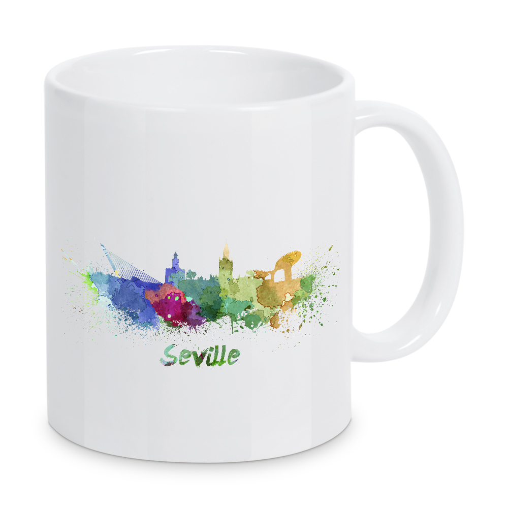 Tasse "SEVILLA-Skyline in Aquarell-x" artboxONE - Städte,Abstrakt,Architektur