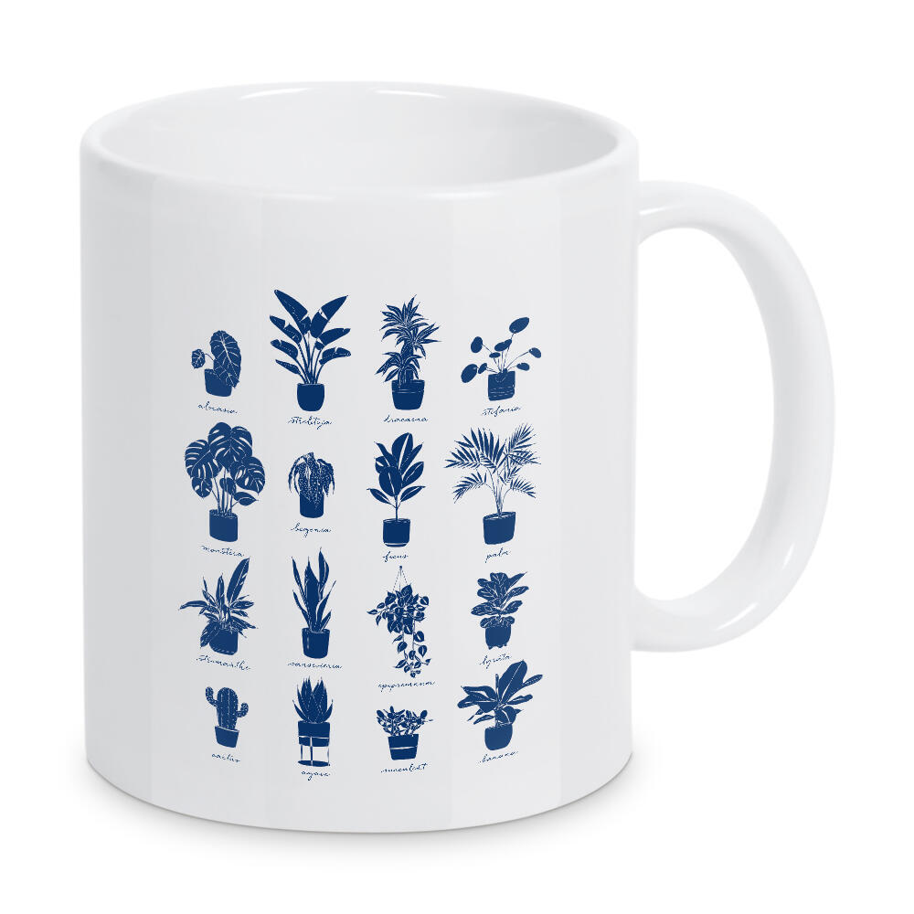 Tasse "Linear home plants coral" artboxONE - Natur,Floral