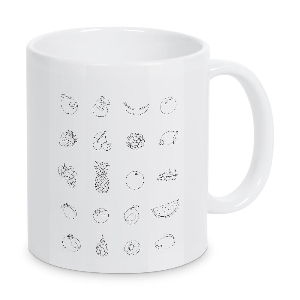 Tasse "Fruit illustration pen line style" artboxONE - Natur,Essen & Trinken,Essen & Trinken / Obst & Gemüse
