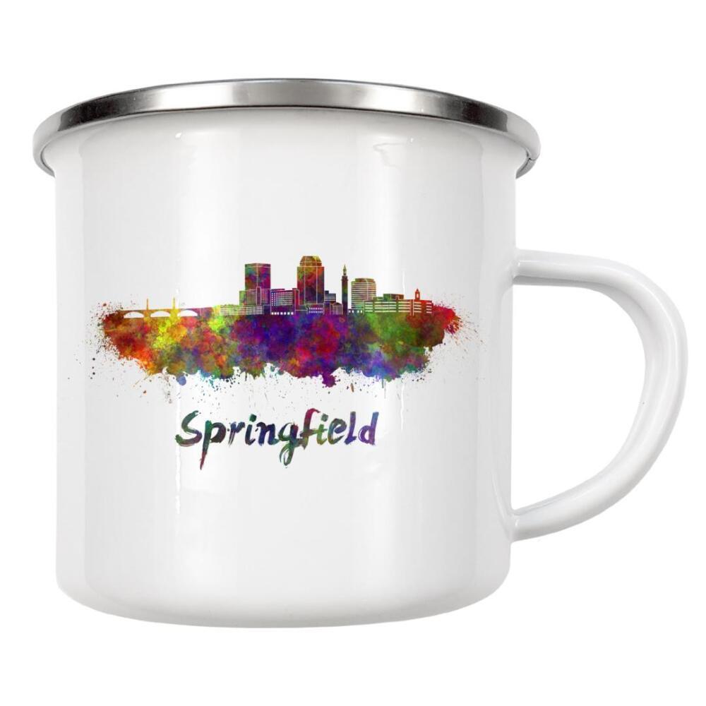 Emaille Tasse "SPRINGFIELD MA skyline -x" artboxONE - Städte,Abstrakt,Architektur