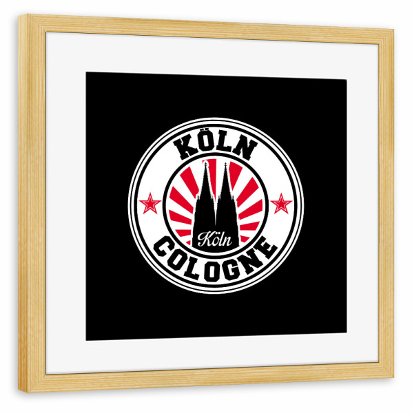 Poster mit Rahmen kiefer "Dom Around" artboxONE - Städte / Köln,Typografie,Reise - Köln,Cologne,Kölnerdom,Dom,Kölnposter,Stadt,City