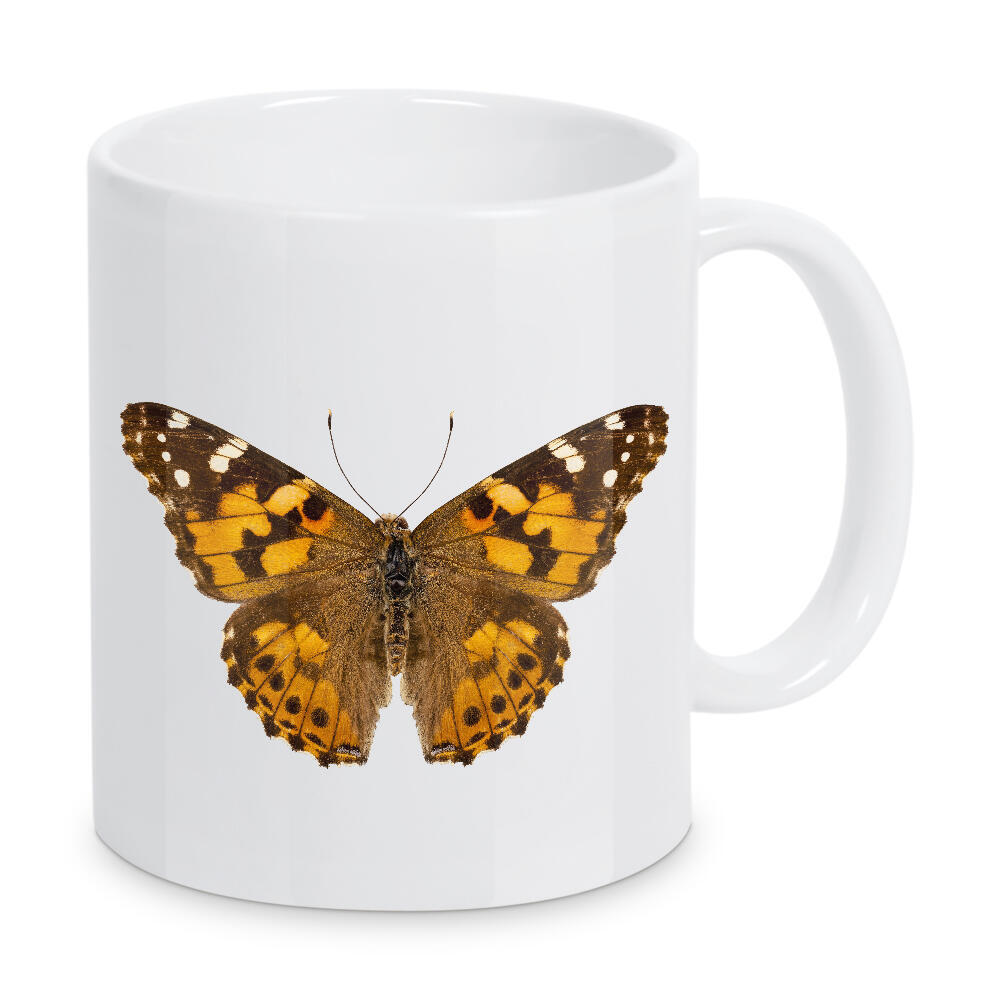 Tasse "Schmetterlingsart Vanessa cardui" artboxONE - Natur,Tiere - Insekt,Schmetterling,Tiere,Hohe auflösung,Fotografie,Fliegen,Farbe,Bunt,Natur