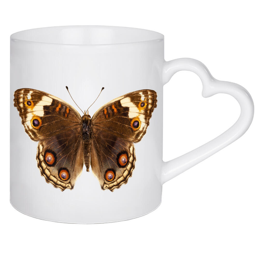 Herztasse "Butterfly species Junonia" artboxONE - Natur,Tiere,Abstrakt