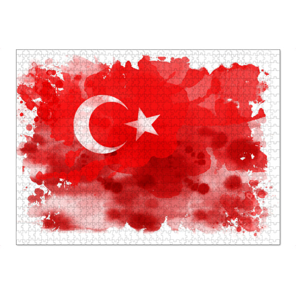 Puzzle Ravensburger "Flagge Türkei" artboxONE - Reise - Flag,Flags,Fun with flags,Flagge,Länder,Land,Country,Countries,Türkei,Türkische flagge