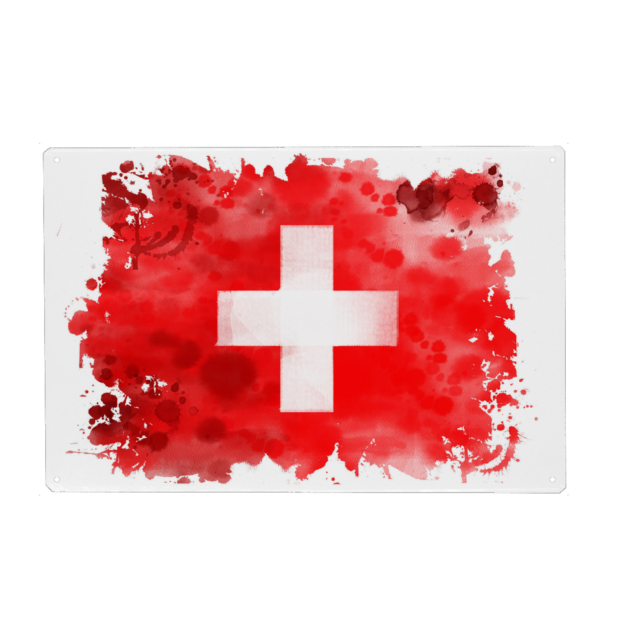 Holzbild "Flagge Schweiz" artboxONE - Reise,Sport / Fußball,Sport / Sommerspiele