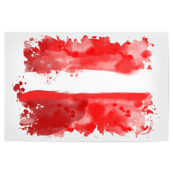 Poster 30x20 cm "Flagge Österreich" artboxONE - Reise,Reise / Länder,Sport / Fußball,Sport / Sommerspiele