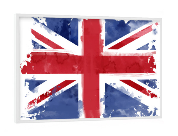 Poster mit weißem Rahmen "Flagge England" artboxONE - Städte / London,Reise,Reise / Länder,Sport / Fußball,Sport / Sommerspiele