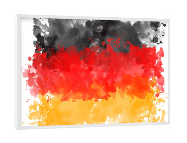 Poster mit weißem Rahmen "Flagge Deutschland" artboxONE - Reise,Reise / Länder,Sport / Fußball,Sport / Sommerspiele