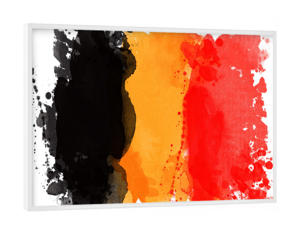 Poster mit weißem Rahmen "Flagge Belgien" artboxONE - Reise,Reise / Länder,Sport / Fußball,Sport / Sommerspiele
