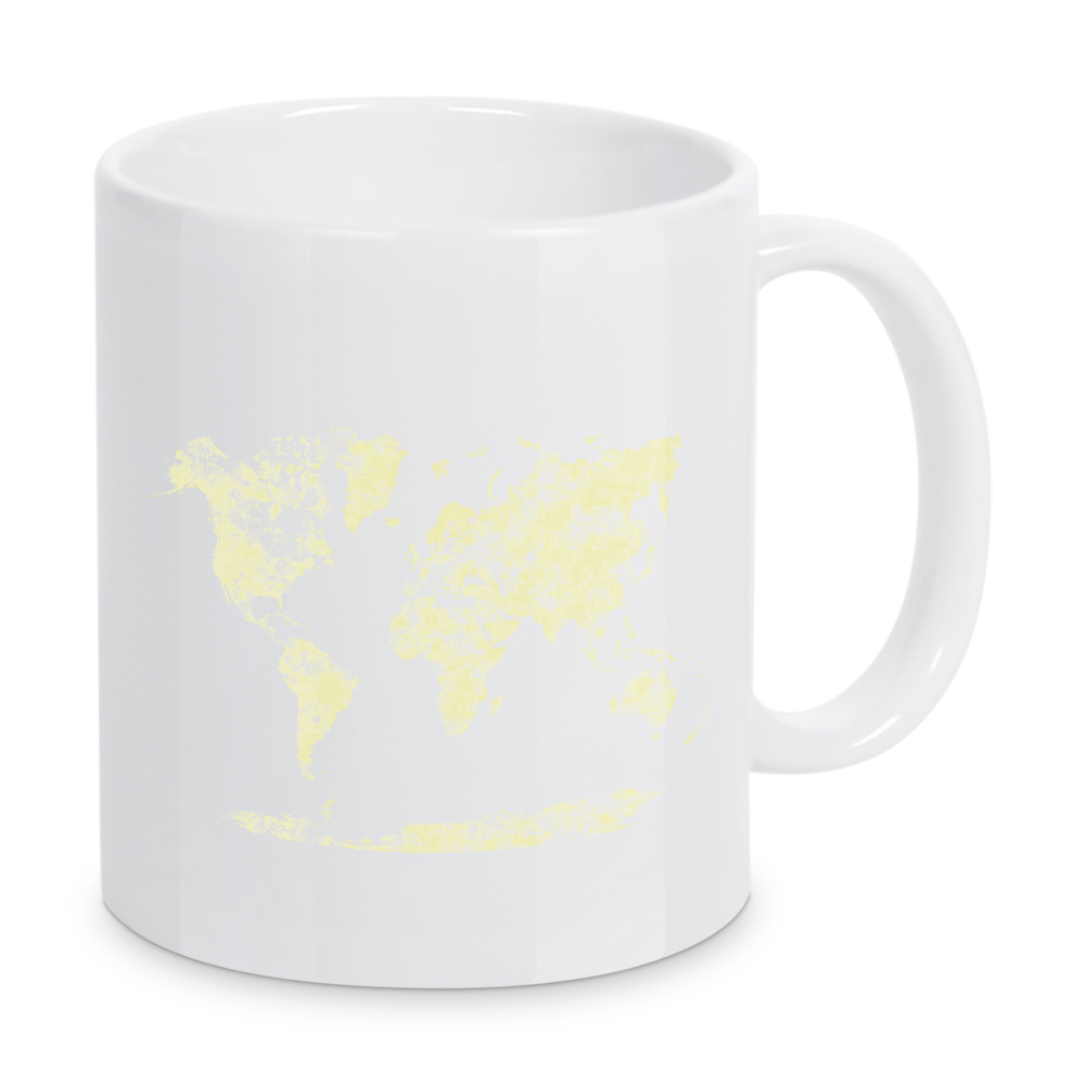 Tasse "Weltkarte in Pastellfarben-g" artboxONE - Abstrakt,Kartografie - Karte,Aquarell,Farbe,Weltkarte,Atlas,Abbildung,Flach,Bunt,Pastell