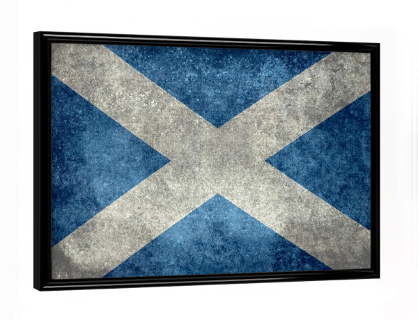 Poster mit schwarzem Rahmen "Flag of Scotlande" artboxONE - Reise - Schottland,Fußball,Flagge