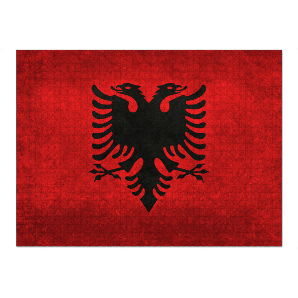 Puzzle Ravensburger "Albania" artboxONE - Reise - Albanien,Flagge,Fahne,Länderflagge - Bild Albanien