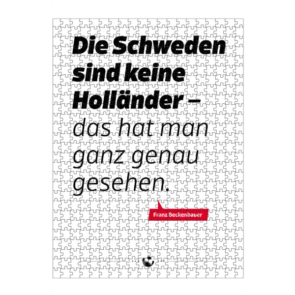 Puzzle Ravensburger "Die Schweden" artboxONE - Typografie,Schwarzweiß,Sport / Fußball