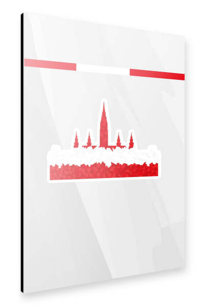 Alu-Dibond "Europa Österreich" 30x20 cm artboxONE