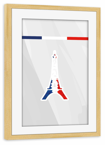 Poster mit Rahmen kiefer "Europa Frankreich" artboxONE - Sport / Fußball