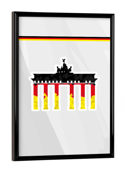 Poster mit schwarzem Rahmen "Europa Deutschland" artboxONE - Sport / Fußball