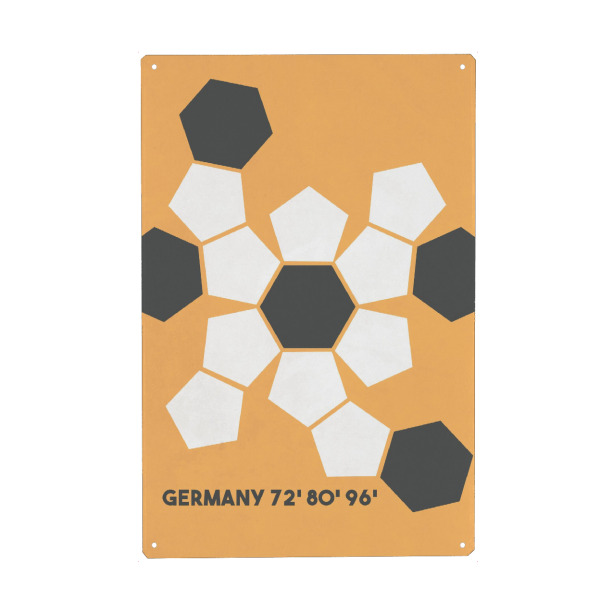 Holzbild "Breiten- und Längengrad" artboxONE - Sport / Fußball - Breiten- und längengrad,Fußball,Nationalmannschaft,Deutschland,Ball,Koordinatioen,Geo