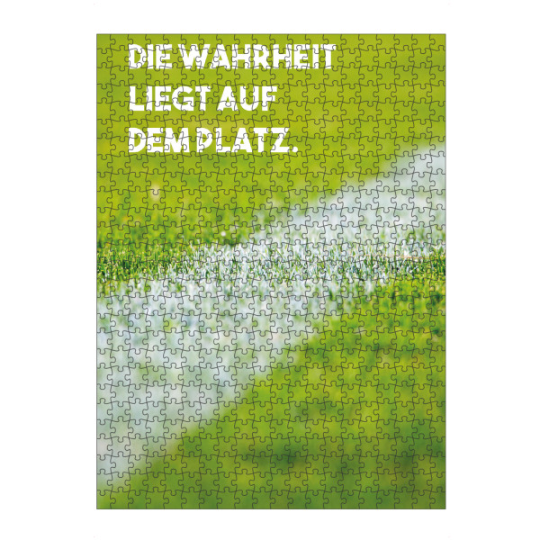 Puzzle Ravensburger "Deine Wahrheit" artboxONE - Typografie,Sport / Fußball - Fußball,Nationalmannschaft,Kreide,Rasenkreide,Markierung,Fußballfeld