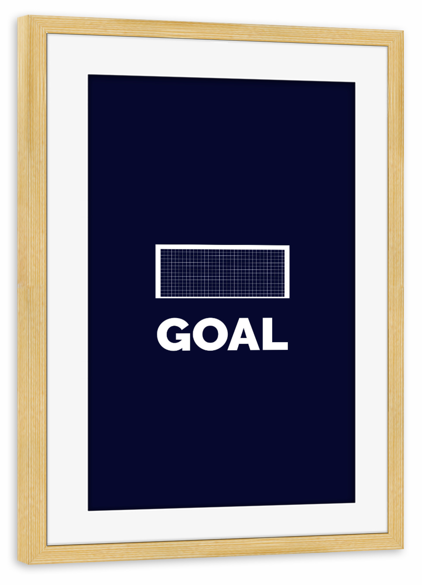 Poster mit Rahmen kiefer "Goal" artboxONE - Typografie,Sport / Fußball - Fußball,Em,Nationalmannschaft,Deutschland,Ball,Tor,Freude