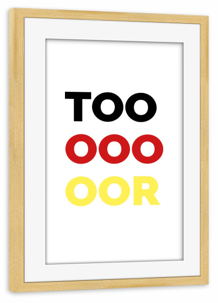 Poster mit Rahmen kiefer "Tor" artboxONE - Typografie,Schwarzweiß,Sport / Fußball - Fußball,Nationalmannschaft,Deutschland,Ball,Eingelocht