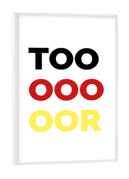 Poster mit weißem Rahmen "Tor" artboxONE - Typografie,Schwarzweiß,Sport / Fußball - Fußball,Nationalmannschaft,Deutschland,Ball,Eingelocht