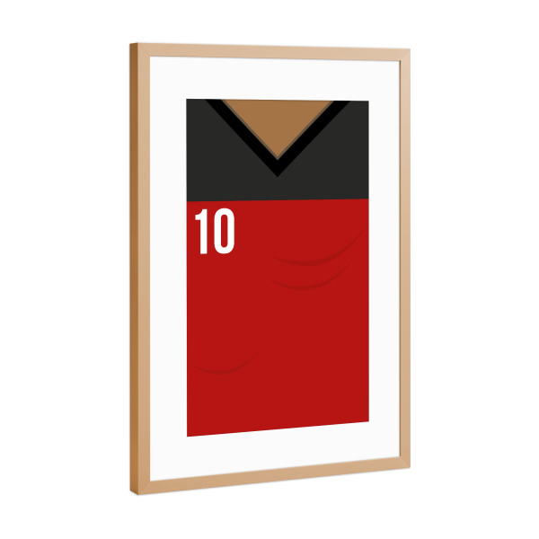Poster mit Rahmen Kupfer "10" artboxONE - Sport / Fußball - Fußball,Em,Nationalmannschaft,Belgien